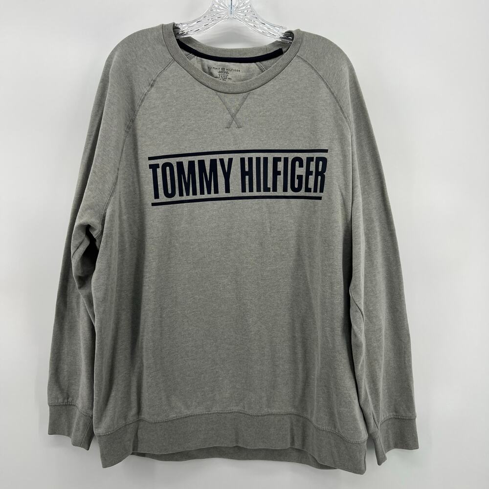 Tommy Hilfiger Gray Light Crewneck Sweater Sleepwear Sz XL